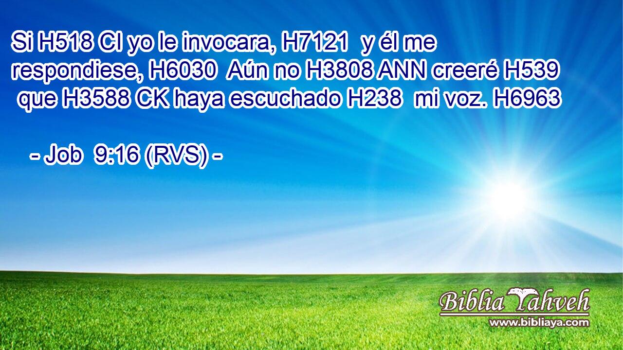 Si H518 CI yo le invocara, H7121  y él me respondiese, H6030  Aún no H3808 ANN creeré H539  que H3588 CK haya escuchado H238  mi voz. H6963  