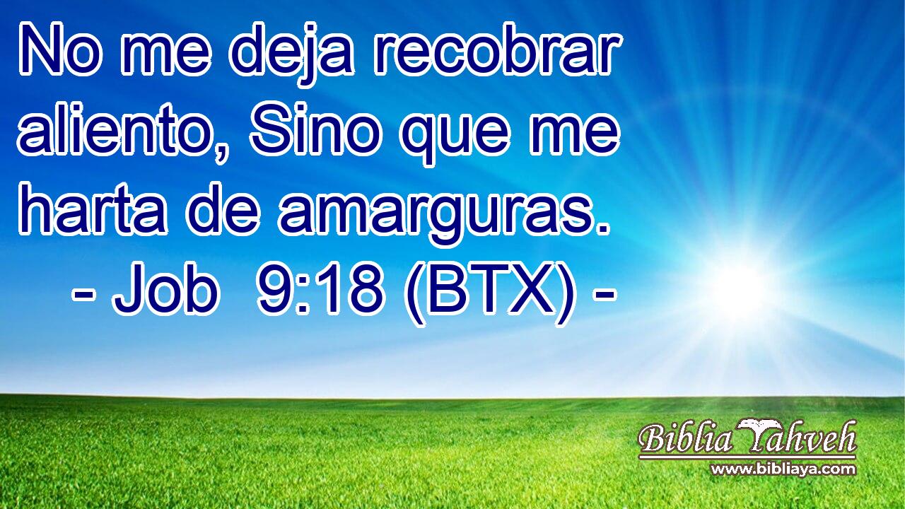 No me deja recobrar aliento, Sino que me harta de amarguras.