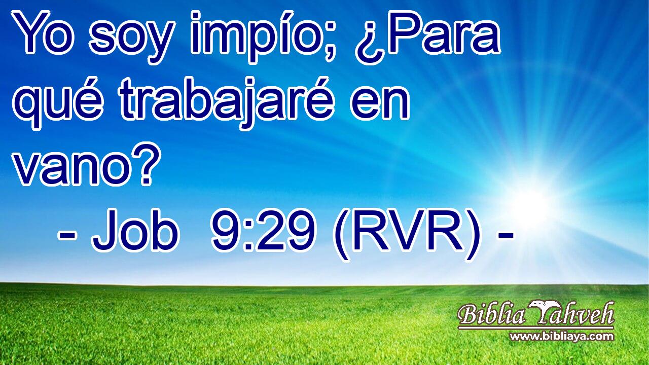 Yo soy impío; ¿Para qué trabajaré en vano?