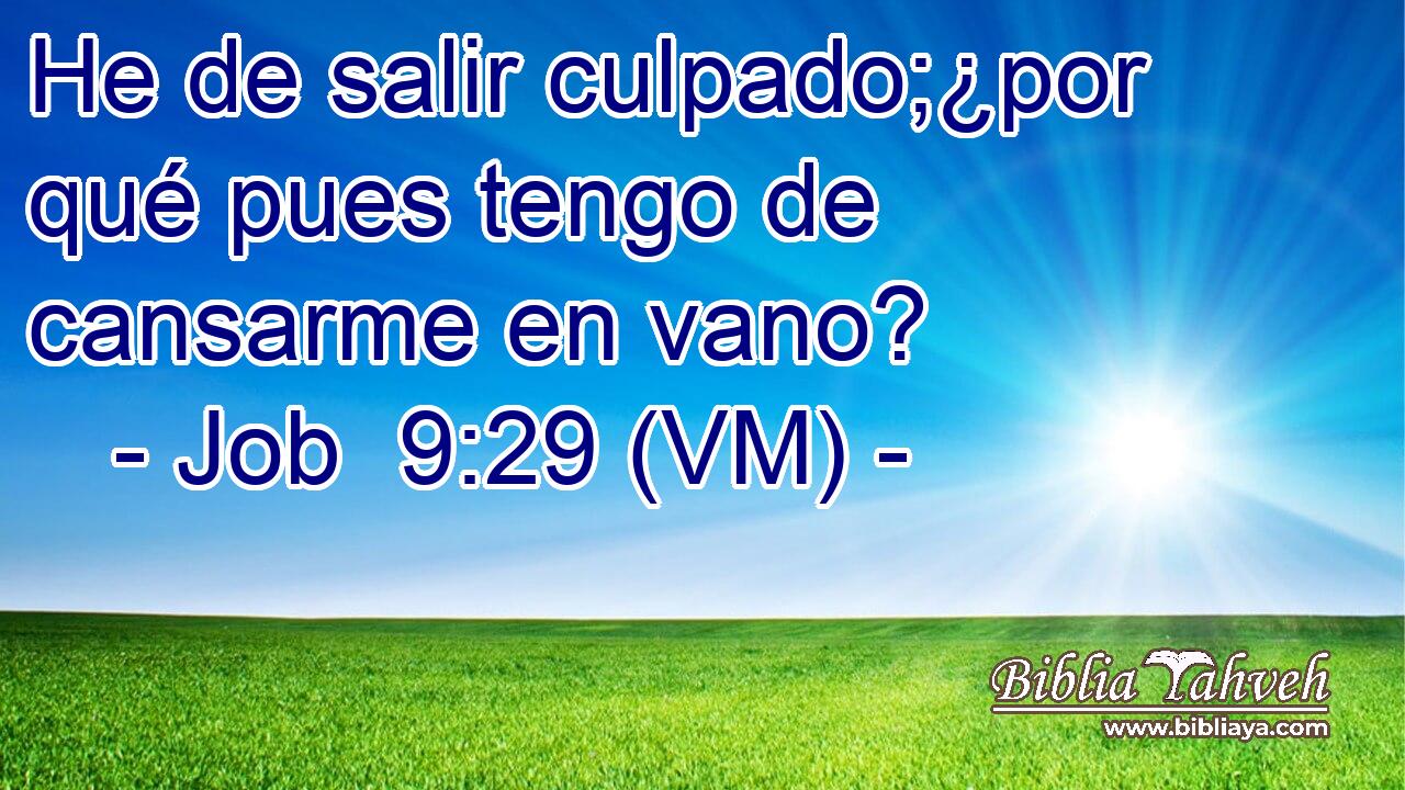  He de salir culpado;¿por qué pues tengo de cansarme en vano? 