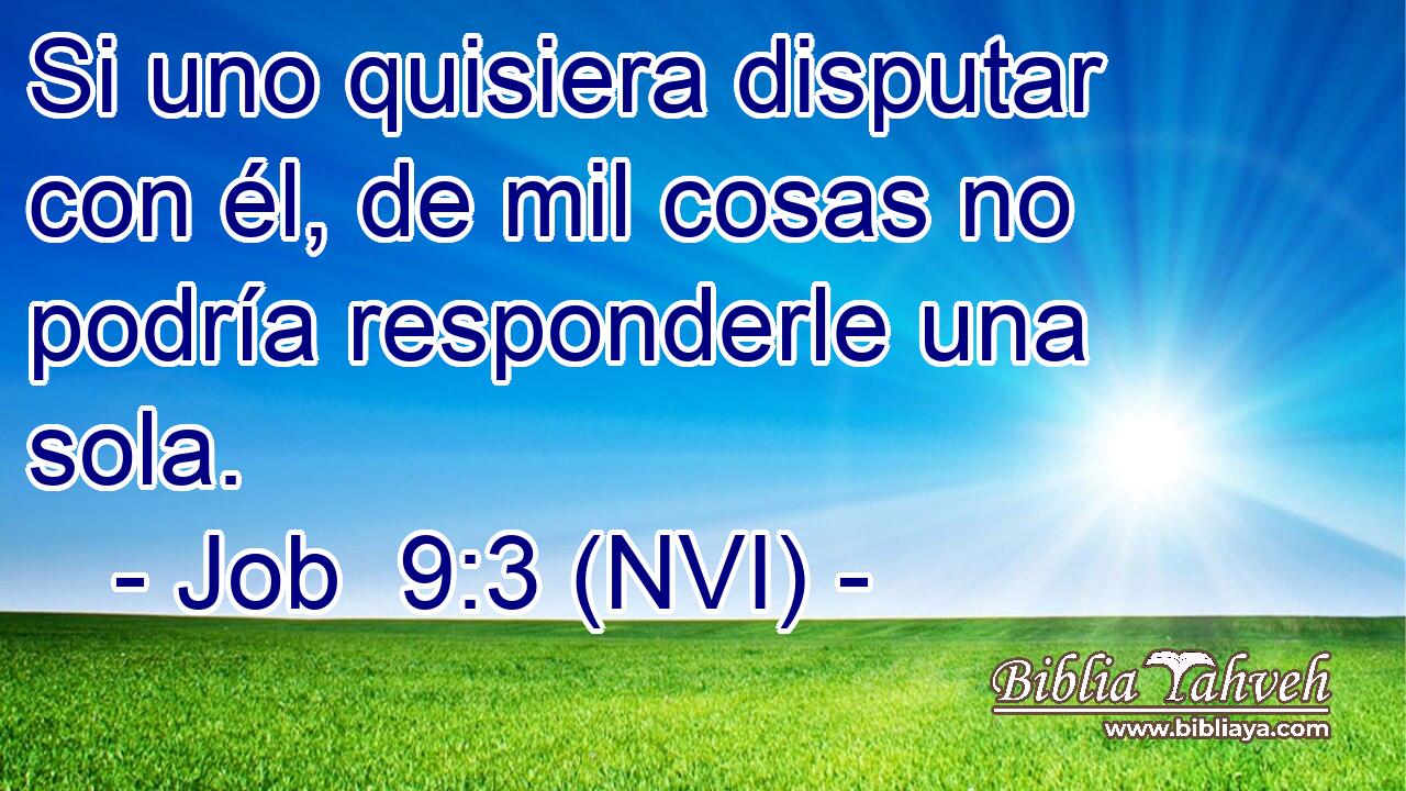  Si uno quisiera disputar con él, de mil cosas no podría responderle una sola. 