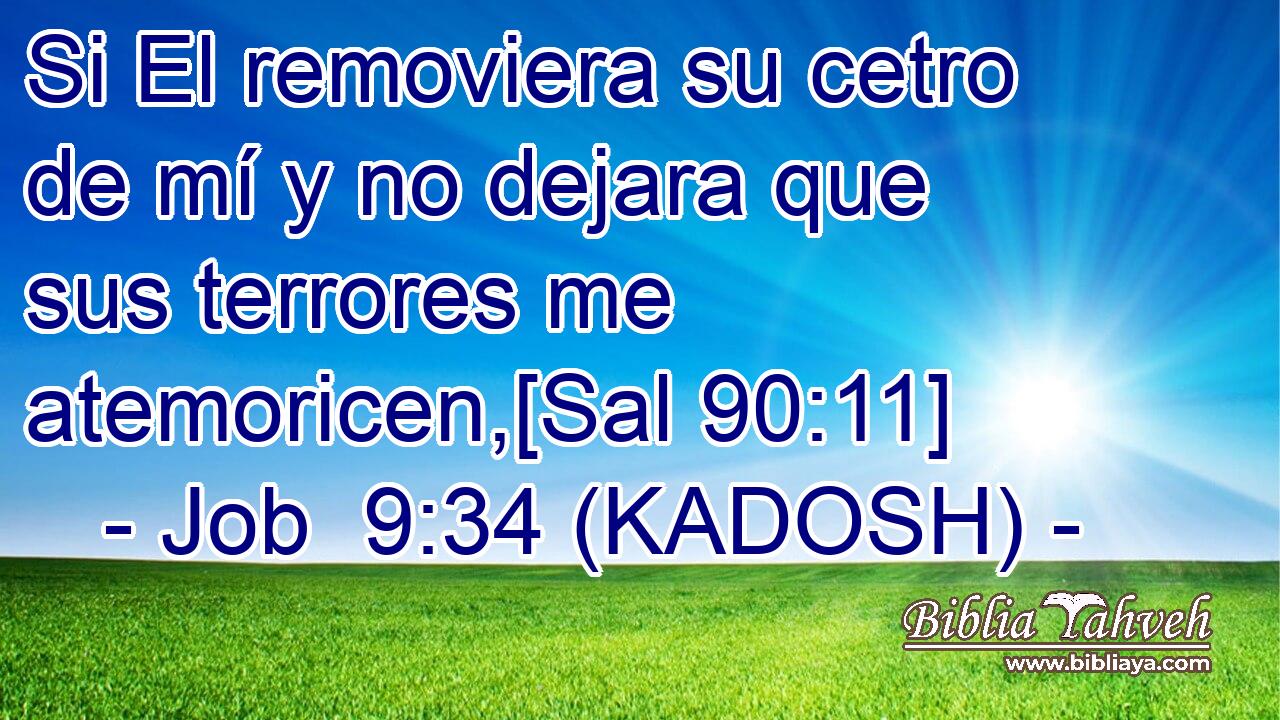  Si El removiera su cetro de mí y no dejara que sus terrores me atemoricen,[Sal 90:11] 