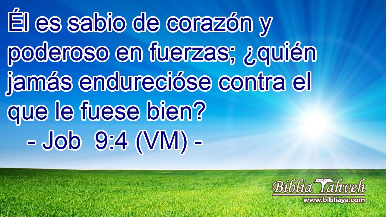  Él es sabio de corazón y poderoso en fuerzas; ¿quién jamás endurecióse contra el que le fuese bien? 