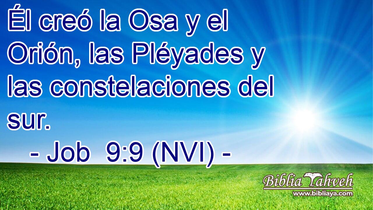  Él creó la Osa y el Orión, las Pléyades y las constelaciones del sur. 