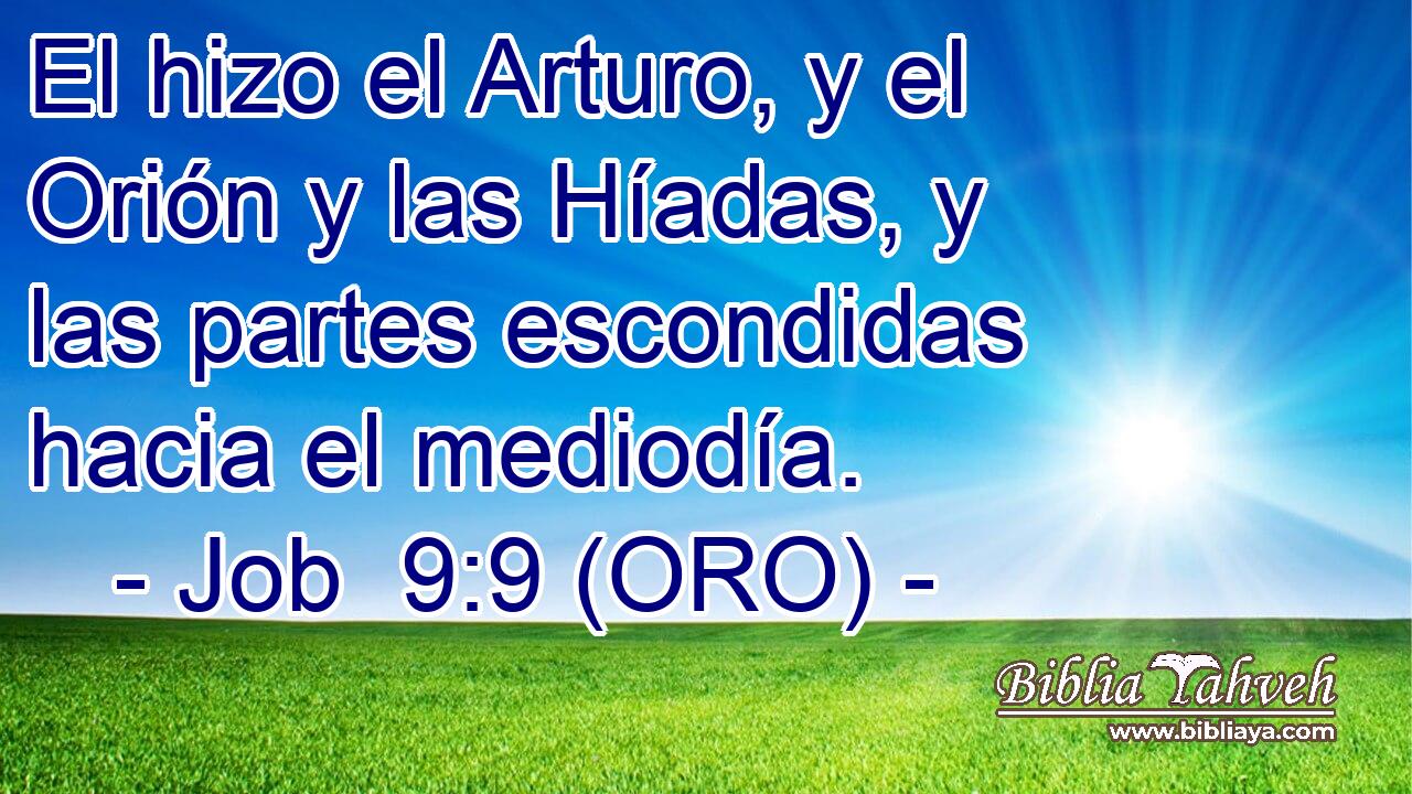  El hizo el Arturo, y el Orión y las Híadas, y las partes escondidas hacia el mediodía. 