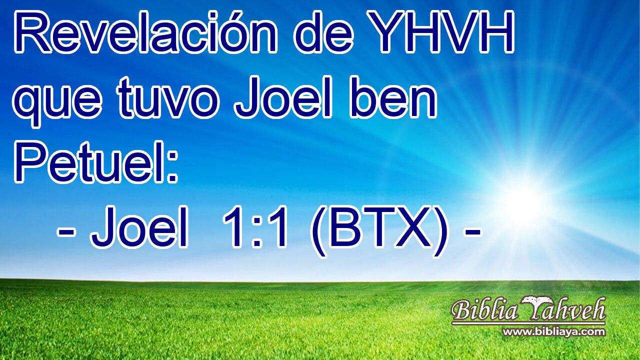 Revelación de YHVH que tuvo Joel ben Petuel: