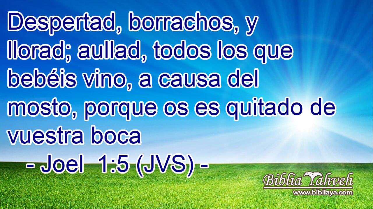 Despertad, borrachos, y llorad; aullad, todos los que bebéis vino, a causa del mosto, porque os es quitado de vuestra boca