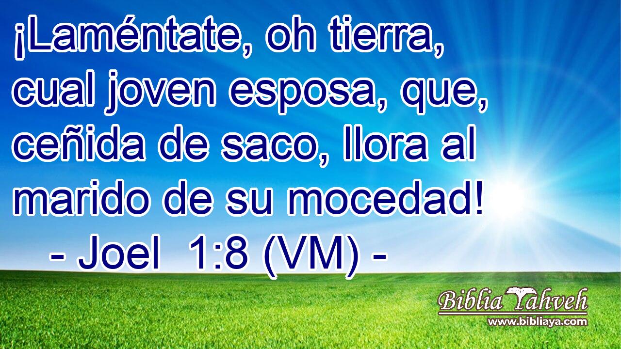  ¡Laméntate, oh tierra, cual joven esposa, que, ceñida de saco, llora al marido de su mocedad! 