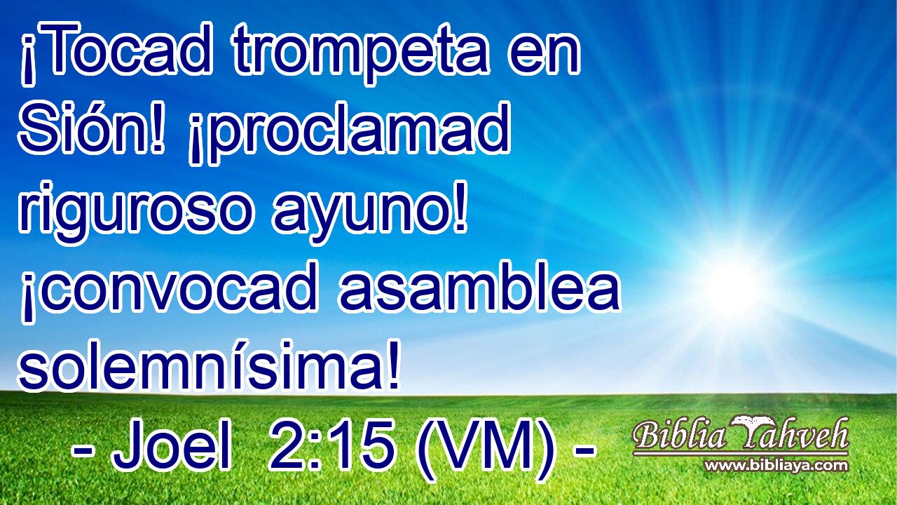  ¡Tocad trompeta en Sión! ¡proclamad riguroso ayuno! ¡convocad asamblea solemnísima! 