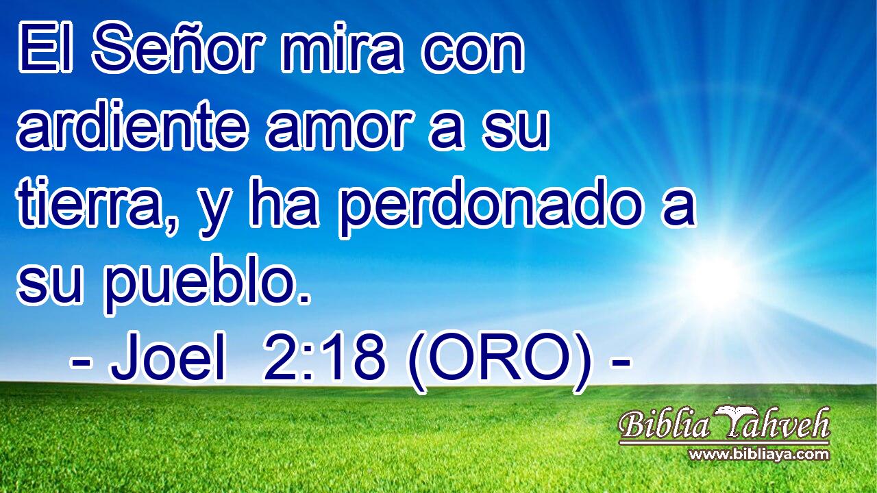  El Señor mira con ardiente amor a su tierra, y ha perdonado a su pueblo. 