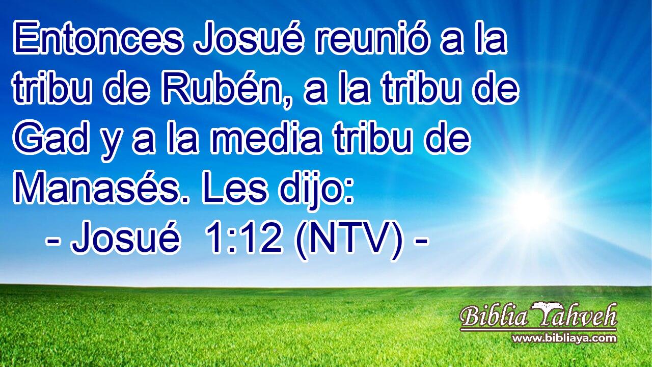 Entonces Josué reunió a la tribu de Rubén, a la tribu de Gad y a la media tribu de Manasés. Les dijo: