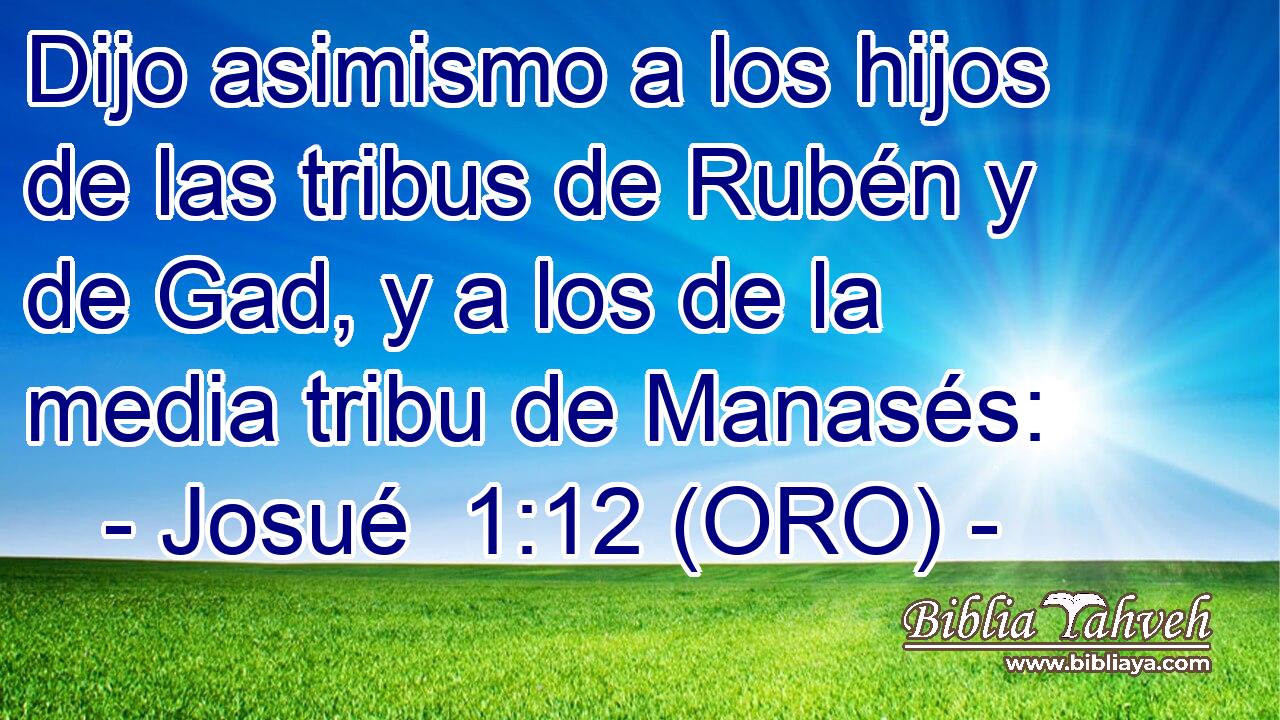  Dijo asimismo a los hijos de las tribus de Rubén y de Gad, y a los de la media tribu de Manasés: 