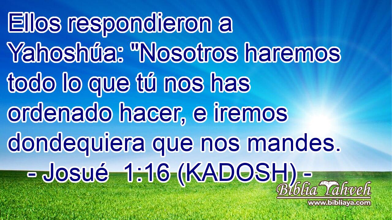  Ellos respondieron a Yahoshúa: 