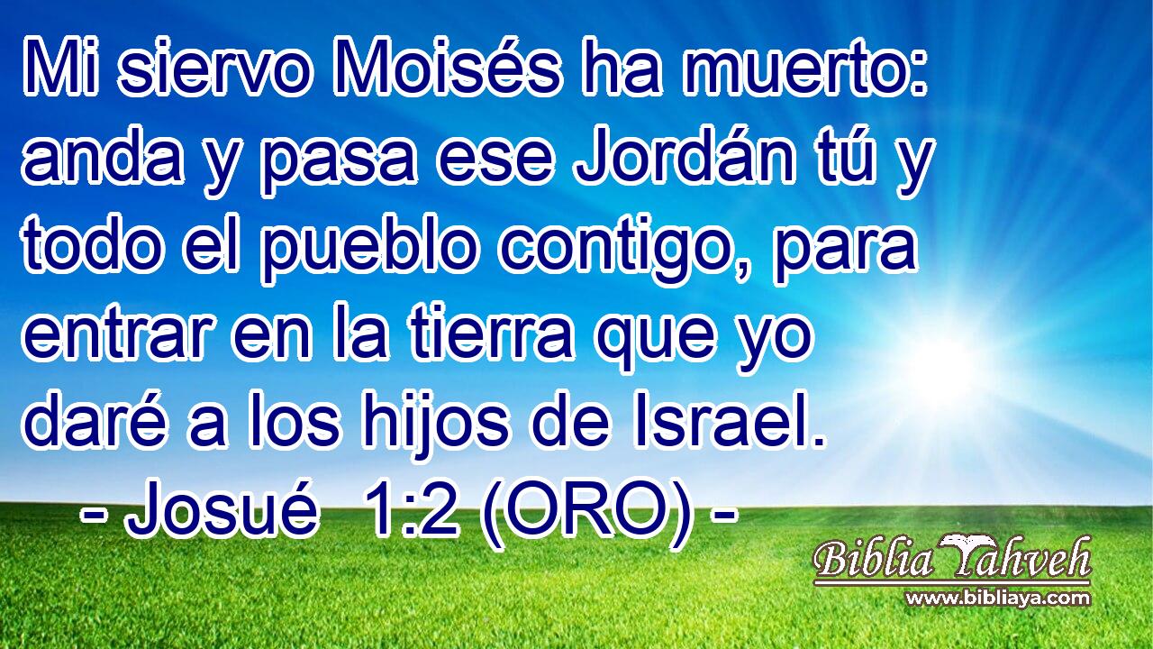  Mi siervo Moisés ha muerto: anda y pasa ese Jordán tú y todo el pueblo contigo, para entrar en la tierra que yo daré a los hijos de Israel. 