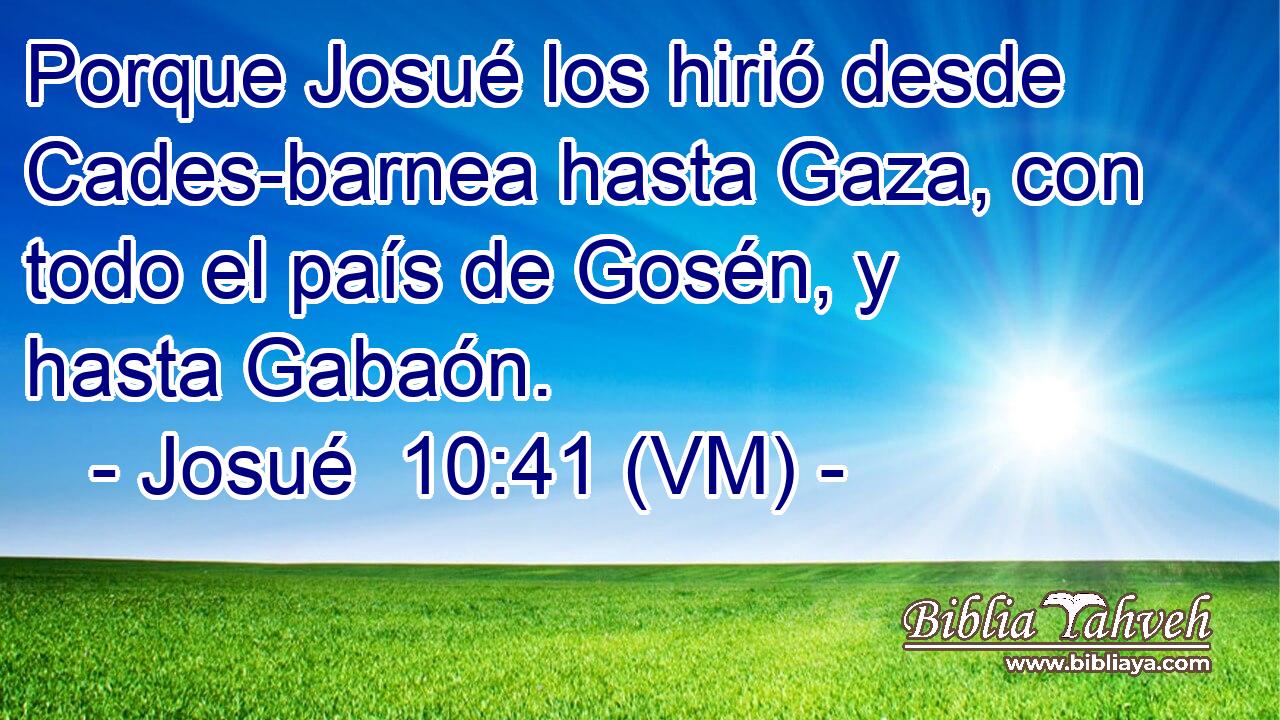  Porque Josué los hirió desde Cades-barnea hasta Gaza, con todo el país de Gosén, y hasta Gabaón. 