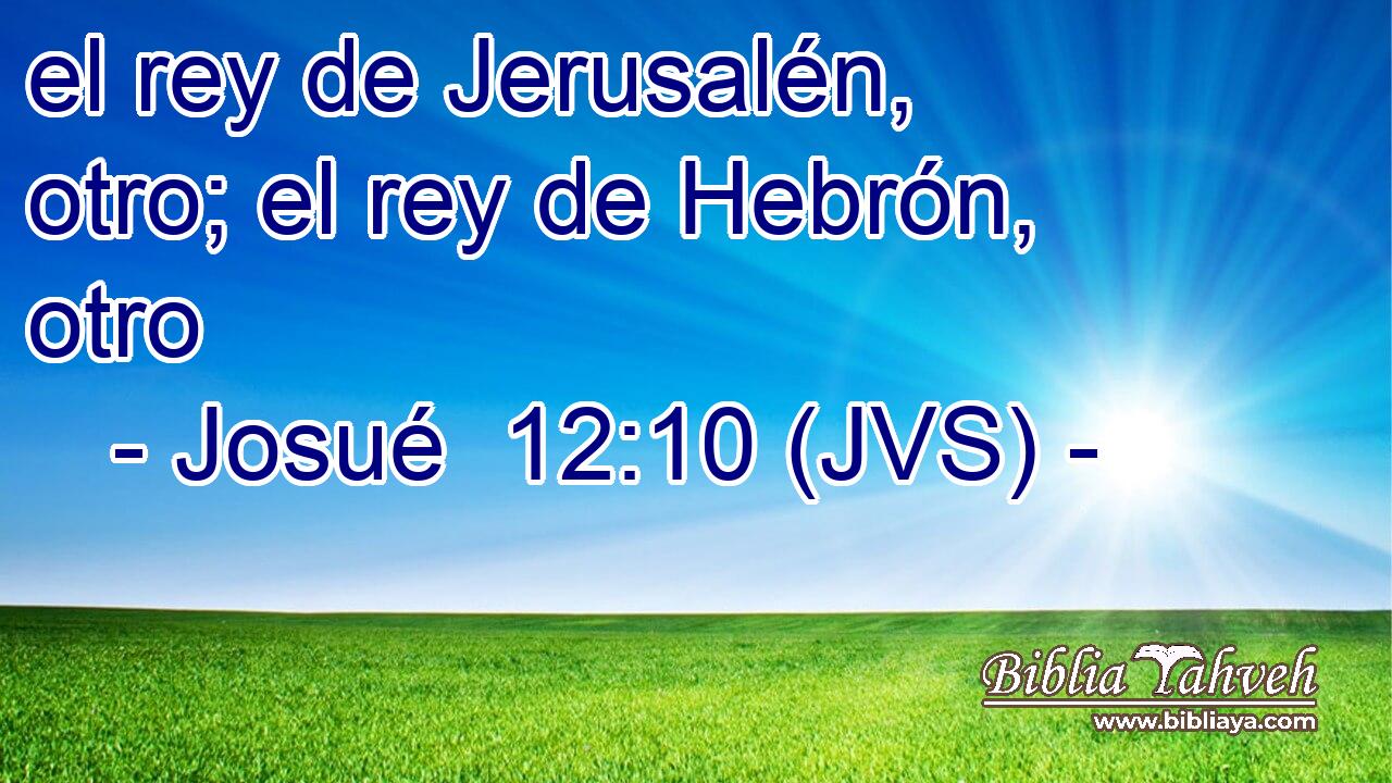 el rey de Jerusalén, otro; el rey de Hebrón, otro