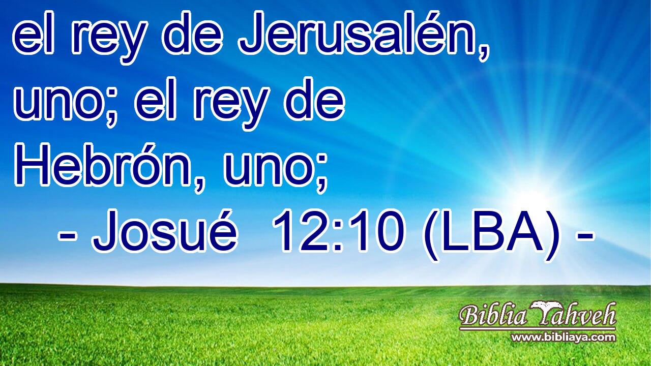 el rey de Jerusalén, uno; el rey de Hebrón, uno;