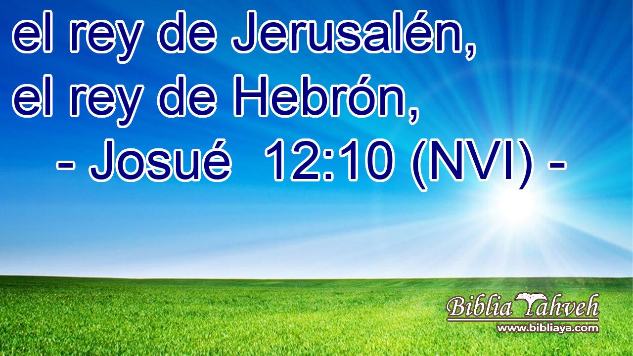  el rey de Jerusalén, el rey de Hebrón, 