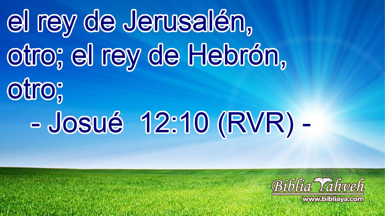 el rey de Jerusalén, otro; el rey de Hebrón, otro;