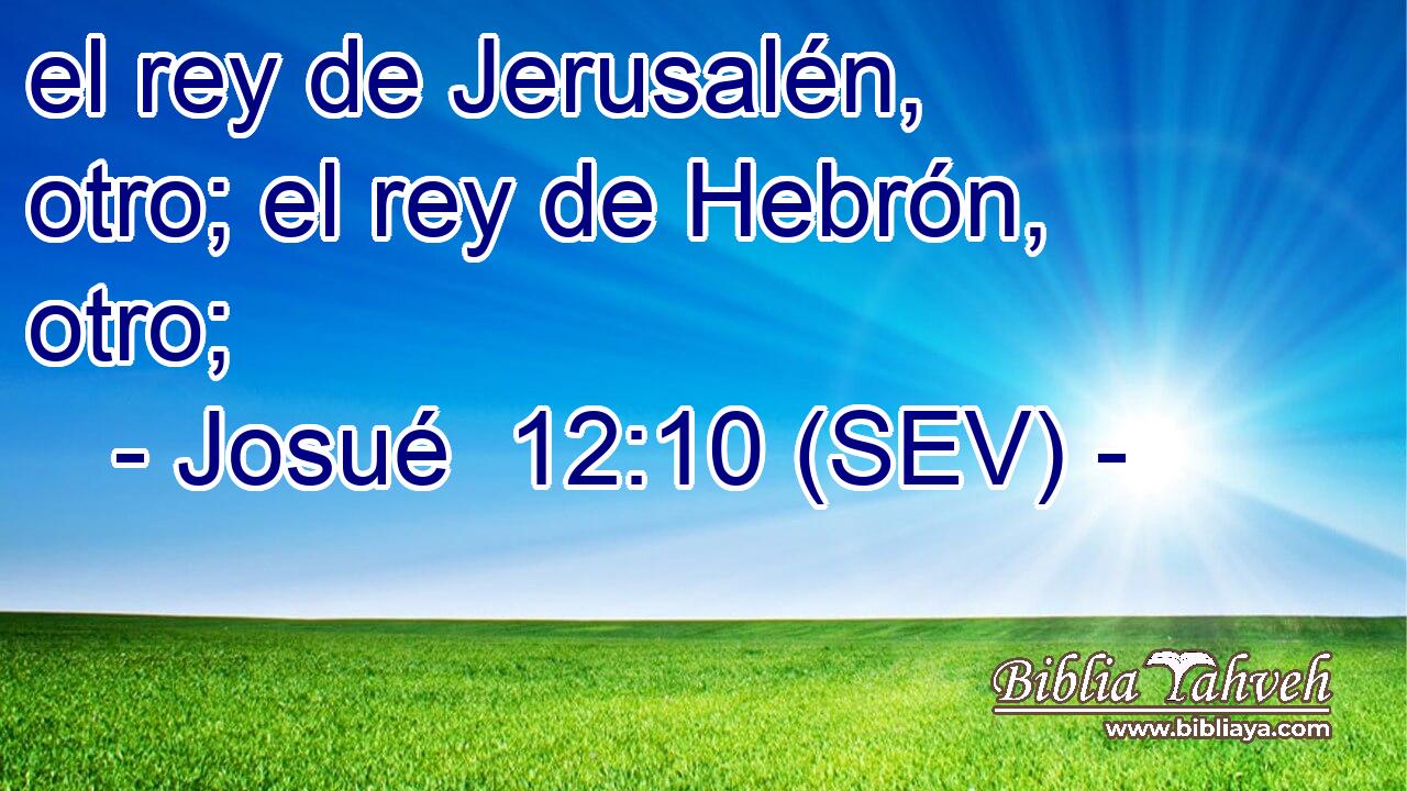 el rey de Jerusalén, otro; el rey de Hebrón, otro;