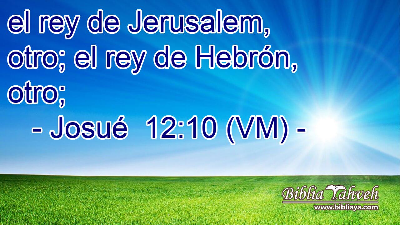  el rey de Jerusalem, otro; el rey de Hebrón, otro; 