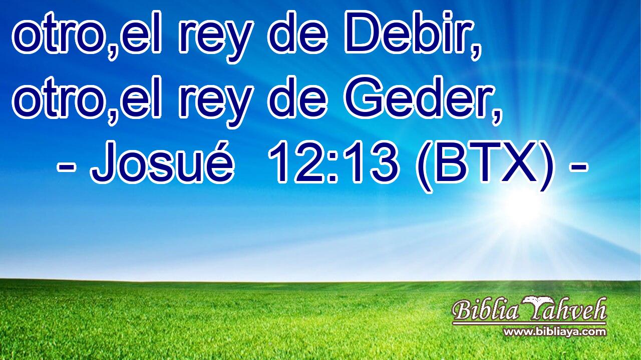 otro,el rey de Debir, otro,el rey de Geder,