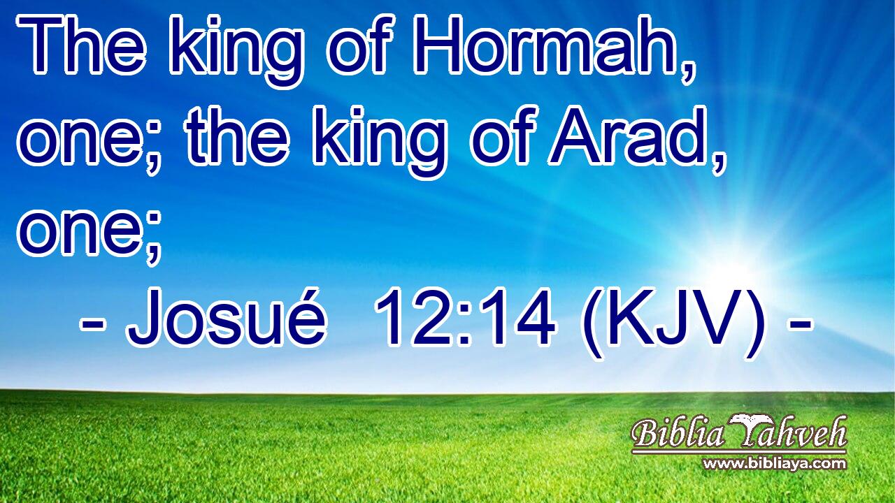 The king of Hormah, one; the king of Arad, one;