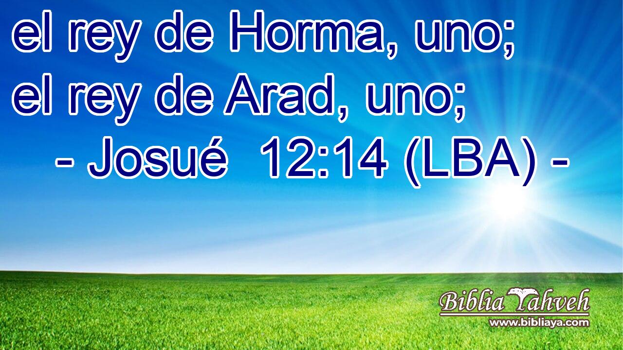 el rey de Horma, uno; el rey de Arad, uno;