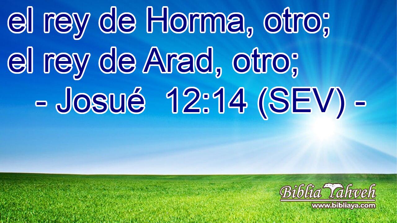 el rey de Horma, otro; el rey de Arad, otro;