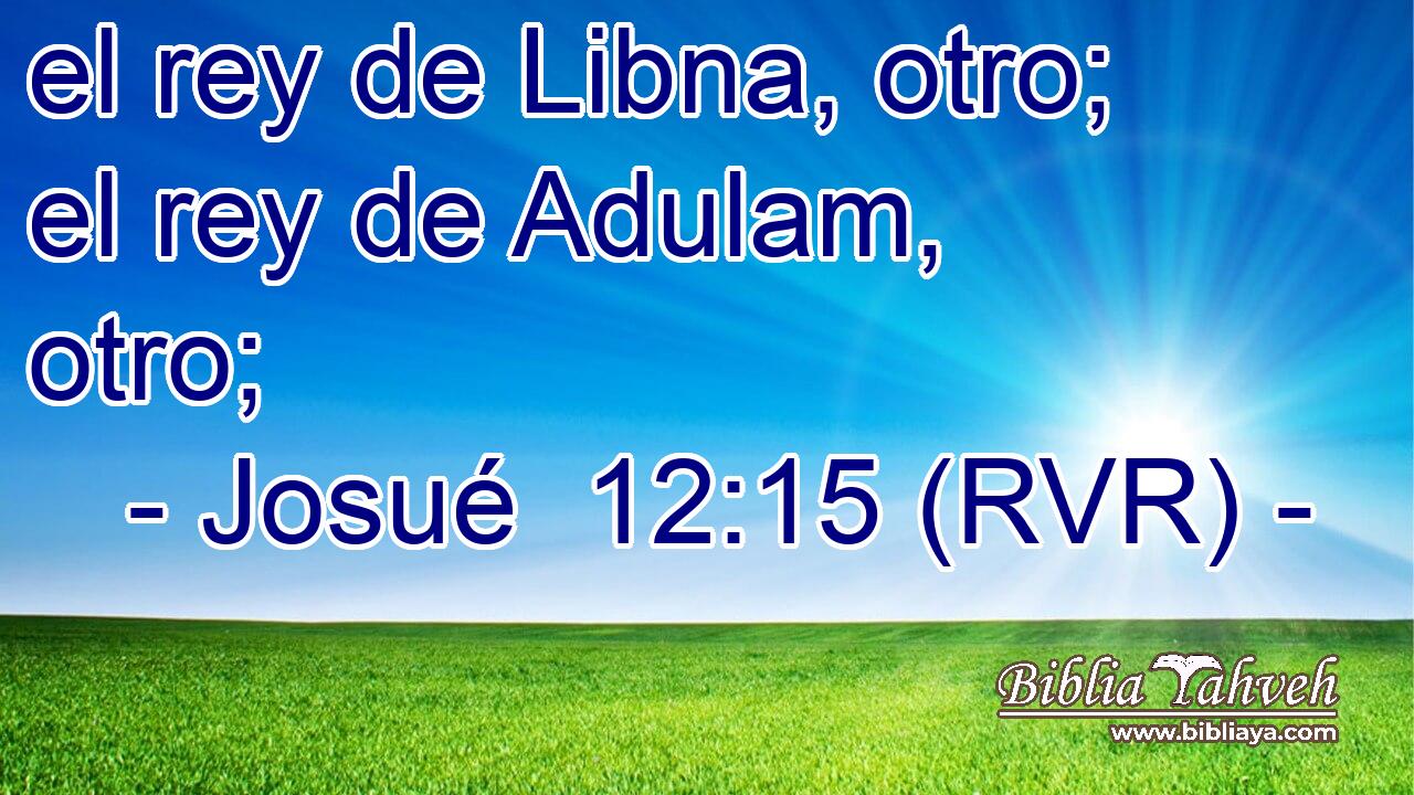 el rey de Libna, otro; el rey de Adulam, otro;