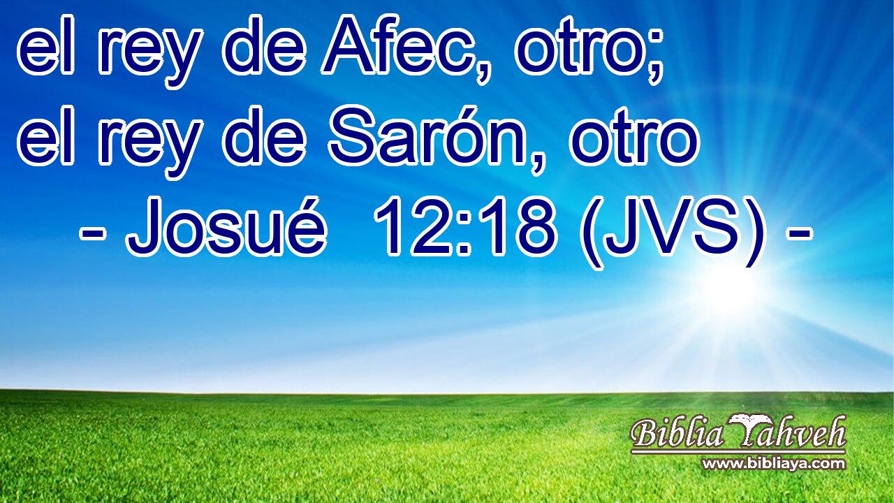 el rey de Afec, otro; el rey de Sarón, otro
