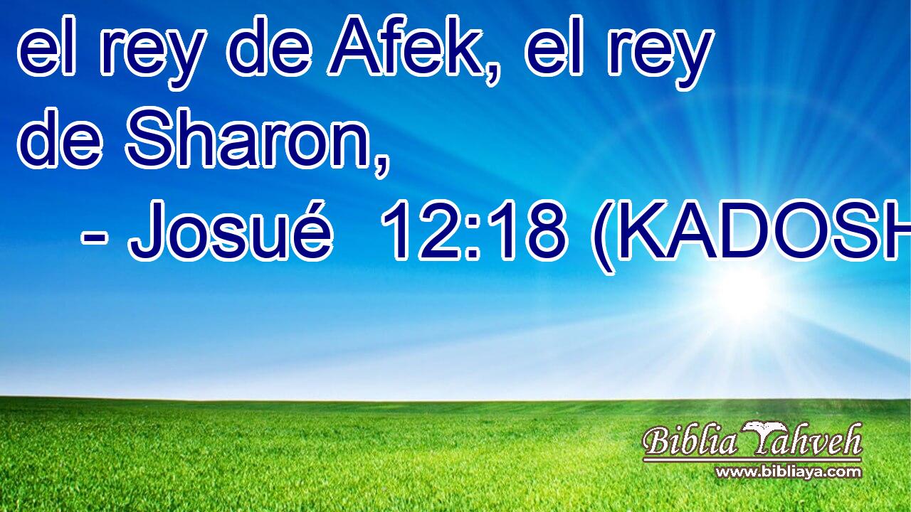  el rey de Afek, el rey de Sharon, 