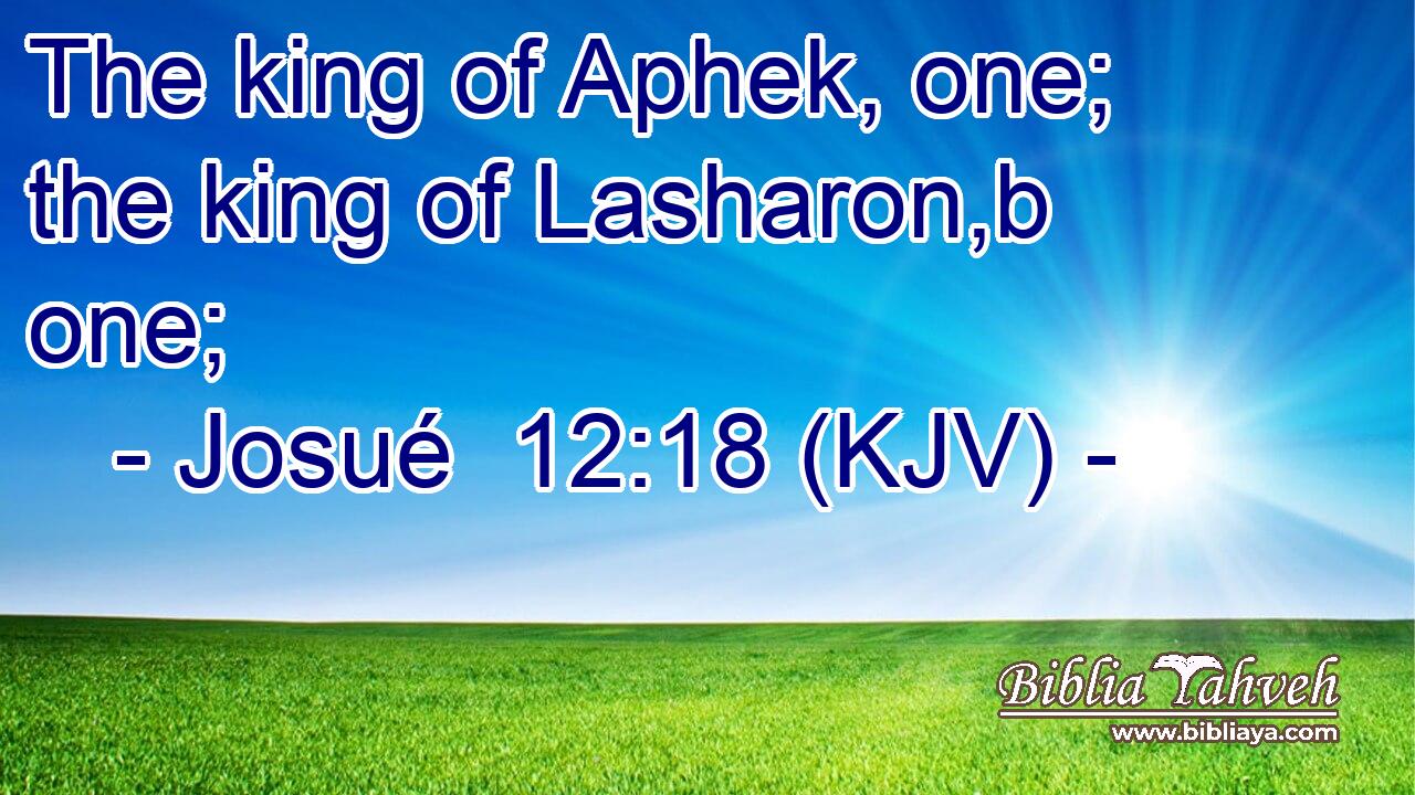 The king of Aphek, one; the king of Lasharon,b one;