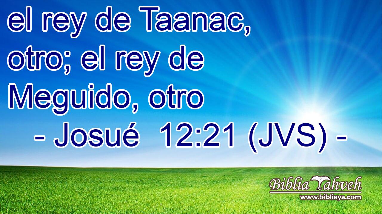 el rey de Taanac, otro; el rey de Meguido, otro