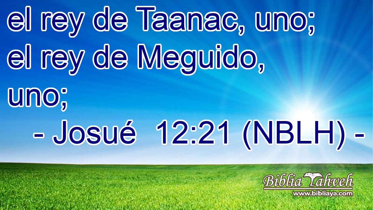  el rey de Taanac, uno; el rey de Meguido, uno; 