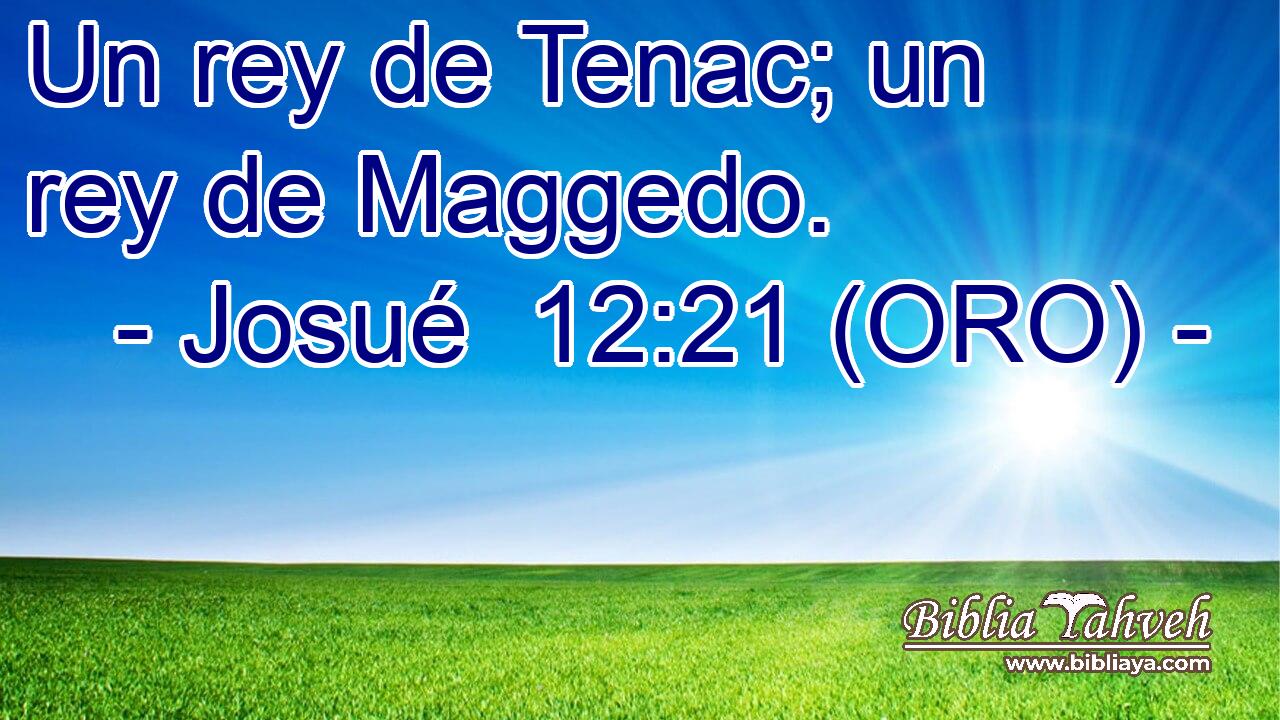  Un rey de Tenac; un rey de Maggedo. 