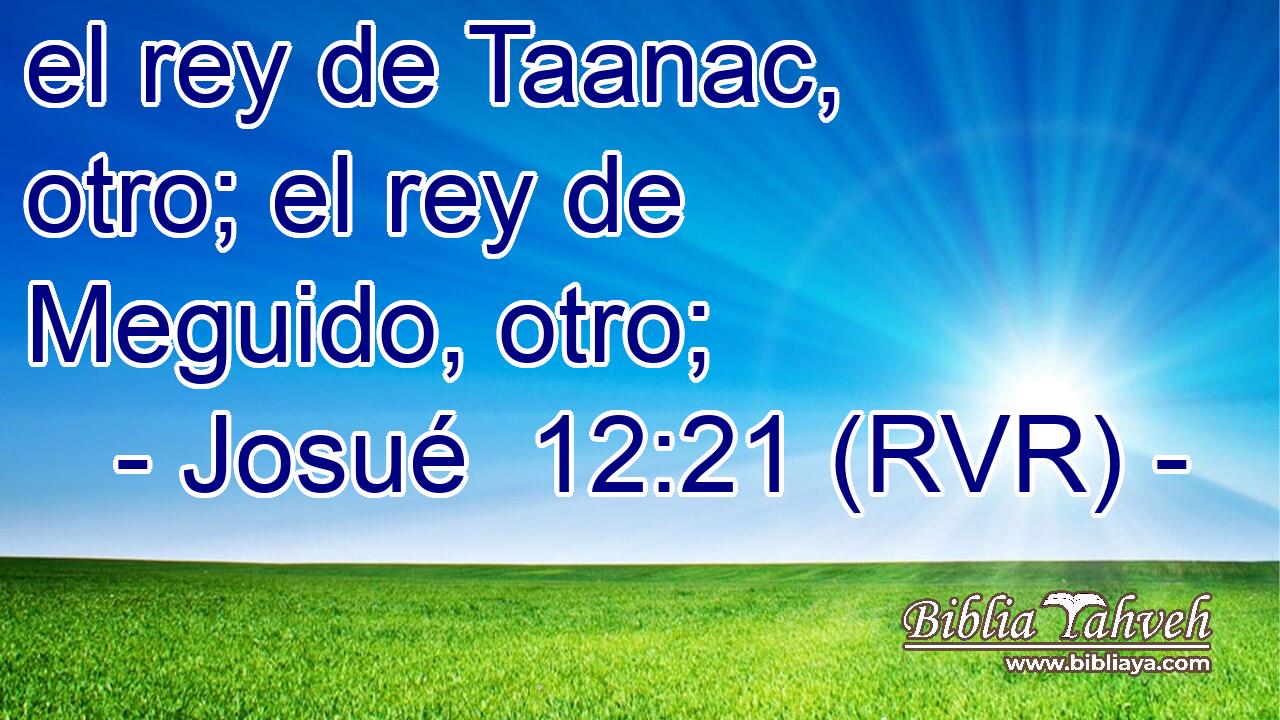 el rey de Taanac, otro; el rey de Meguido, otro;
