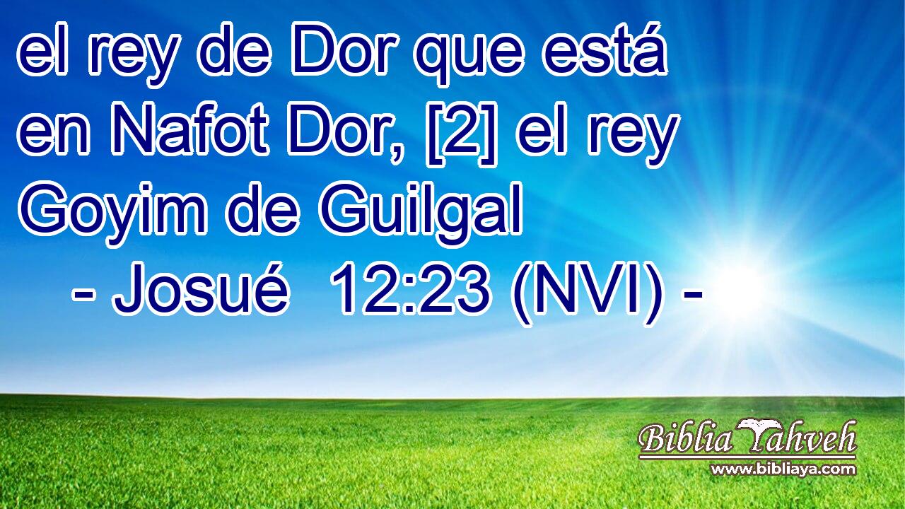  el rey de Dor que está en Nafot Dor, [2] el rey Goyim de Guilgal 