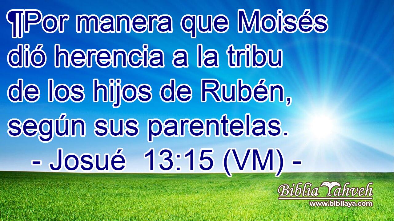  ¶Por manera que Moisés dió herencia a la tribu de los hijos de Rubén, según sus parentelas. 