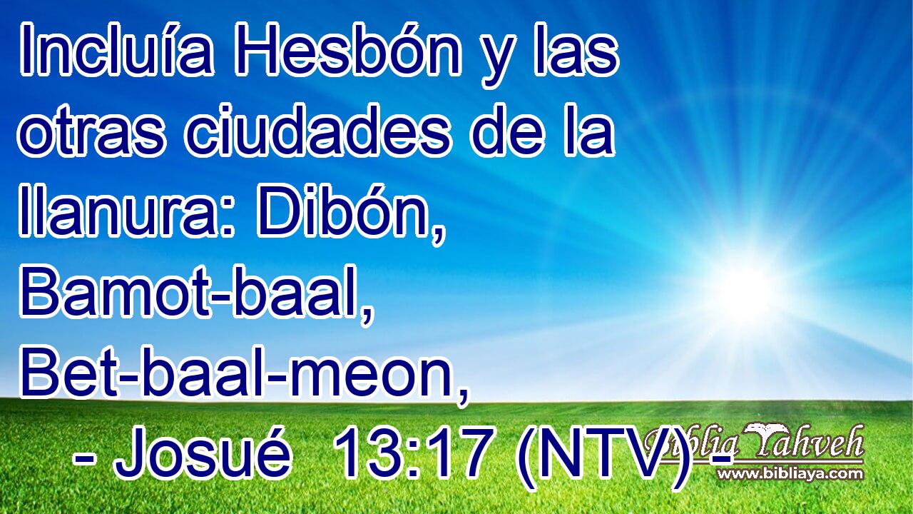 Incluía Hesbón y las otras ciudades de la llanura: Dibón, Bamot-baal, Bet-baal-meon,