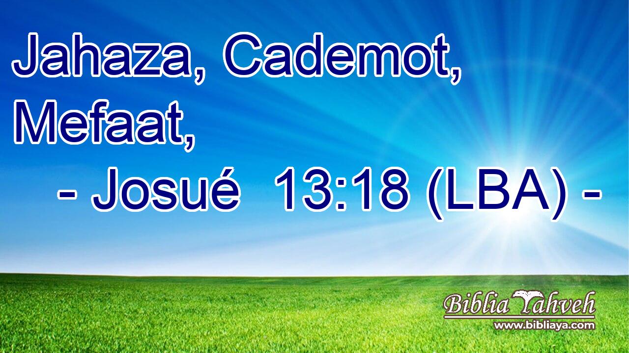 Jahaza, Cademot, Mefaat,