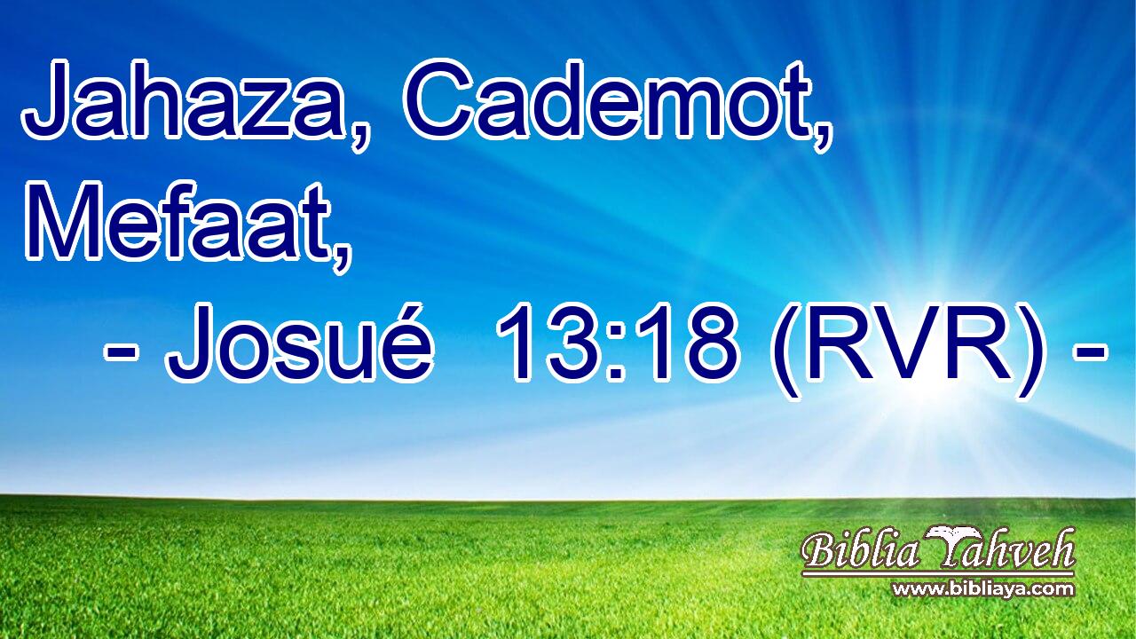 Jahaza, Cademot, Mefaat,