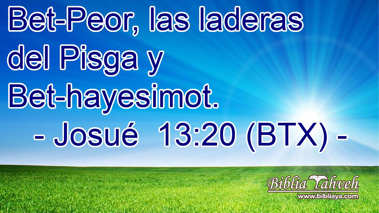 Bet-Peor, las laderas del Pisga y Bet-hayesimot.