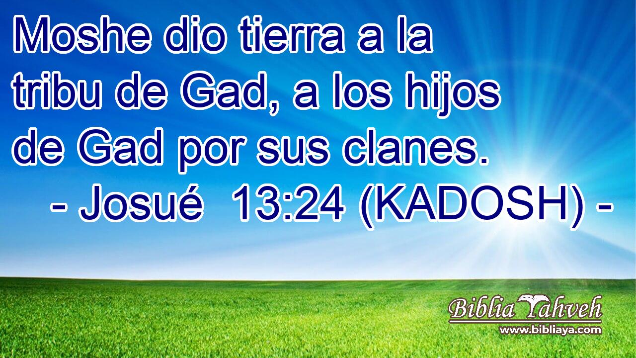  Moshe dio tierra a la tribu de Gad, a los hijos de Gad por sus clanes. 