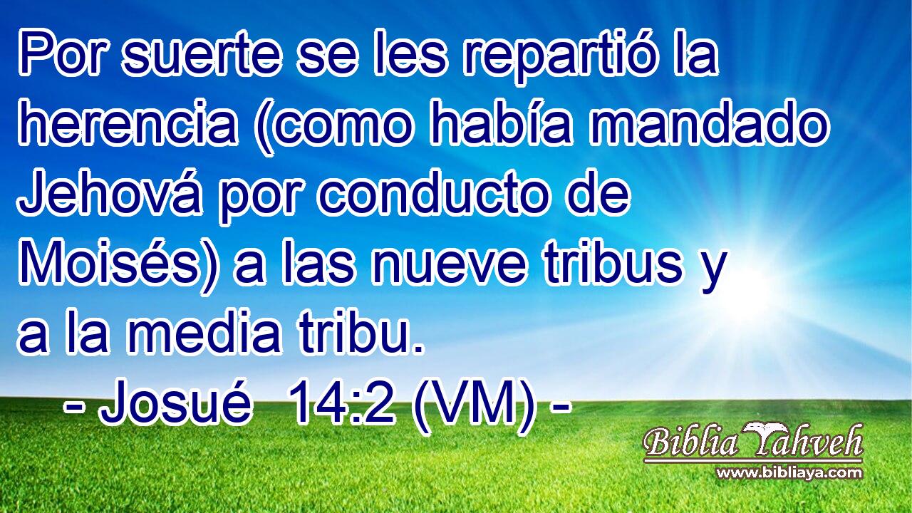  Por suerte se les repartió la herencia (como había mandado Jehová por conducto de Moisés) a las nueve tribus y a la media tribu. 
