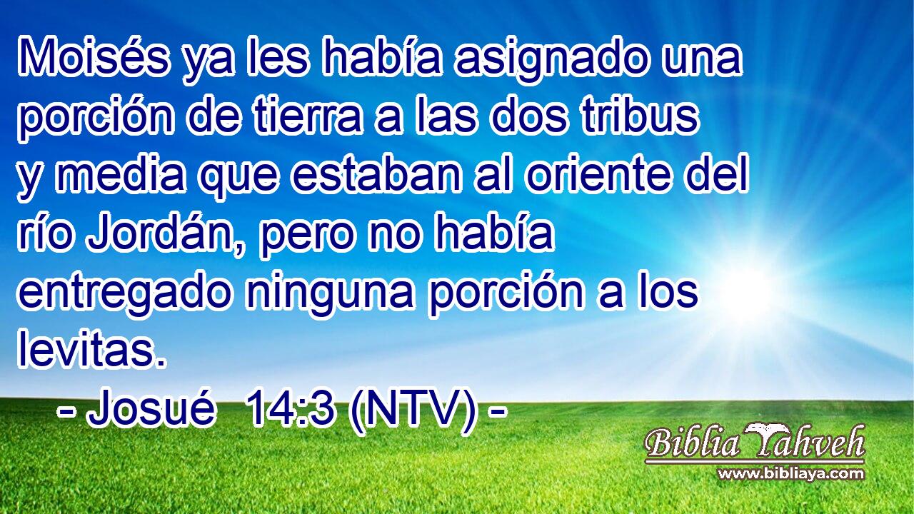 Moisés ya les había asignado una porción de tierra a las dos tribus y media que estaban al oriente del río Jordán, pero no había entregado ninguna porción a los levitas.