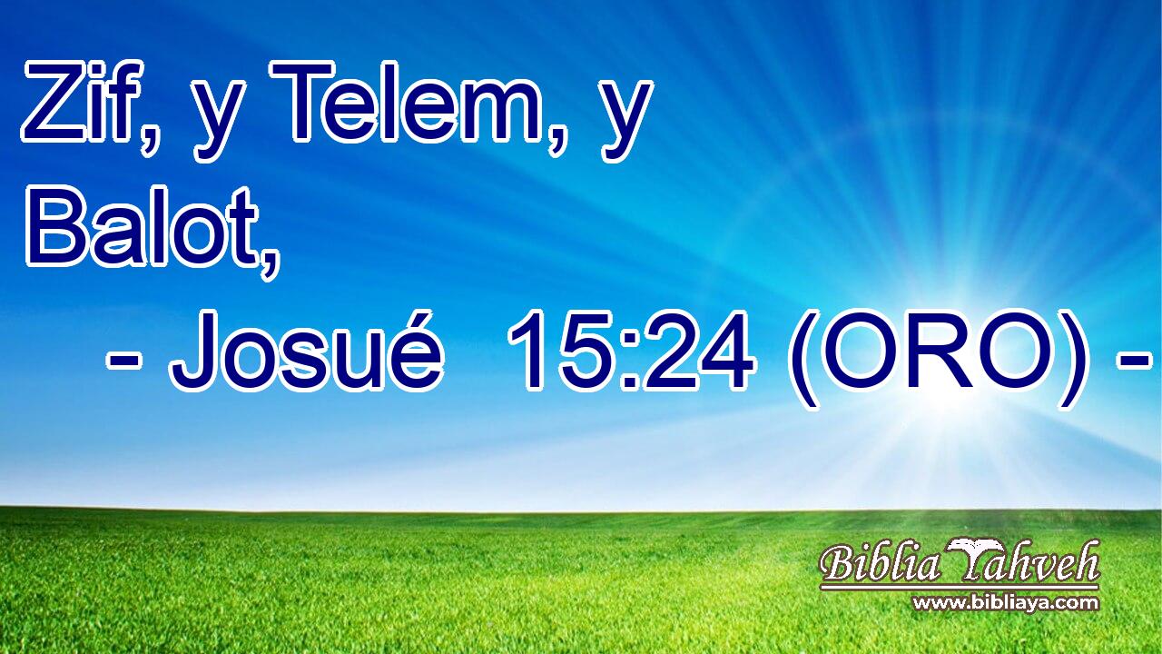  Zif, y Telem, y Balot, 