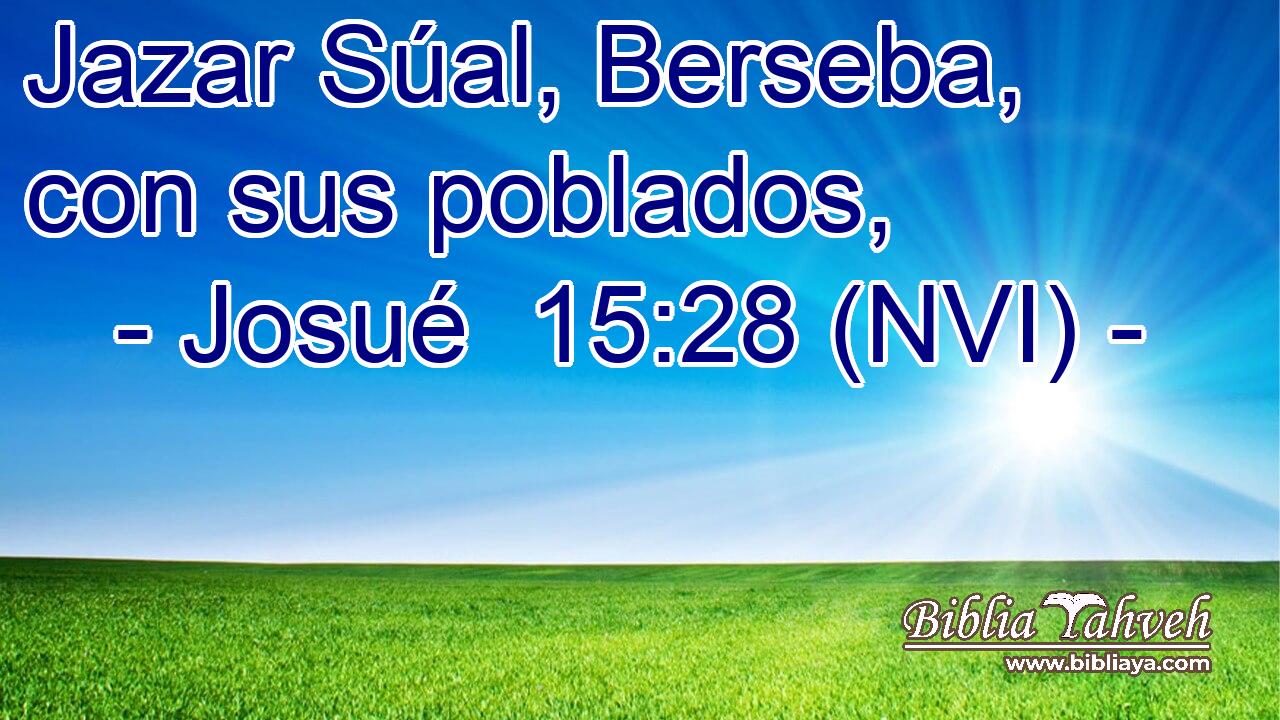  Jazar Súal, Berseba, con sus poblados, 