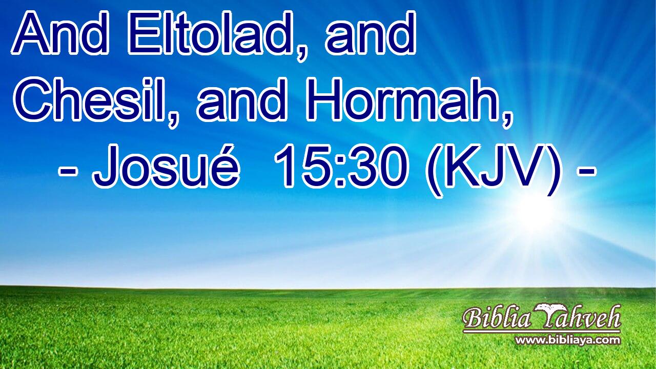 And Eltolad, and Chesil, and Hormah,