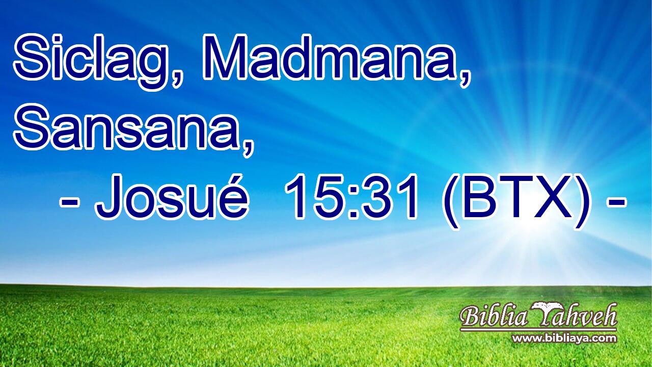 Siclag, Madmana, Sansana,